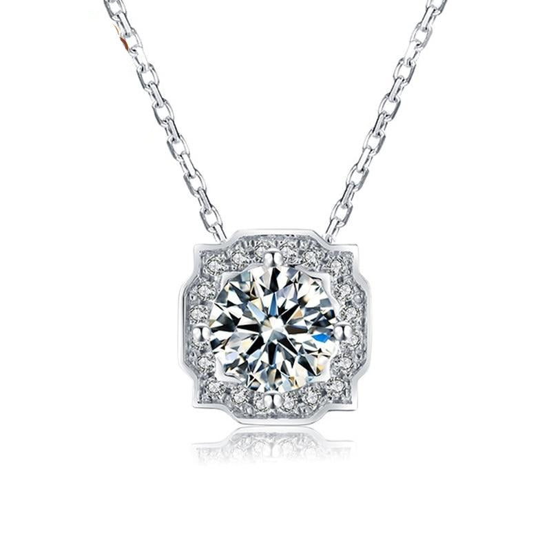 Brilliant Moissanite Diamond Pendant Necklace